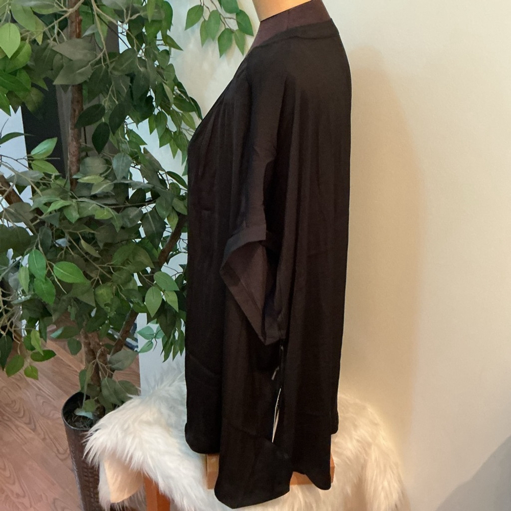 Simply Vera Vera Wang Cuffed dolman sleeve popover v neck blouse 4X - Picture 7 of 12